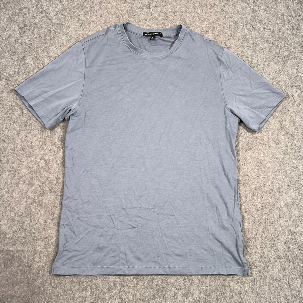 Robert Barakett Blue Short Sleeve Crew Neck Pima Cotton T-Shirt Mens Size Medium